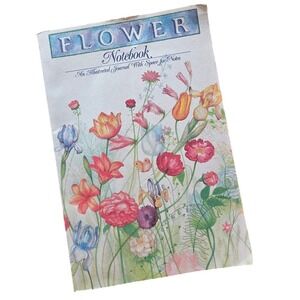 Flower Notebook Vintage 80s Illustrated Journal Sketchbook